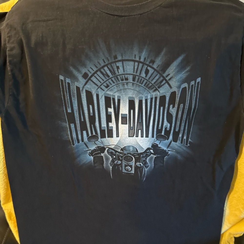Harley-Davidson Black and Blue Short Sleeve Tee